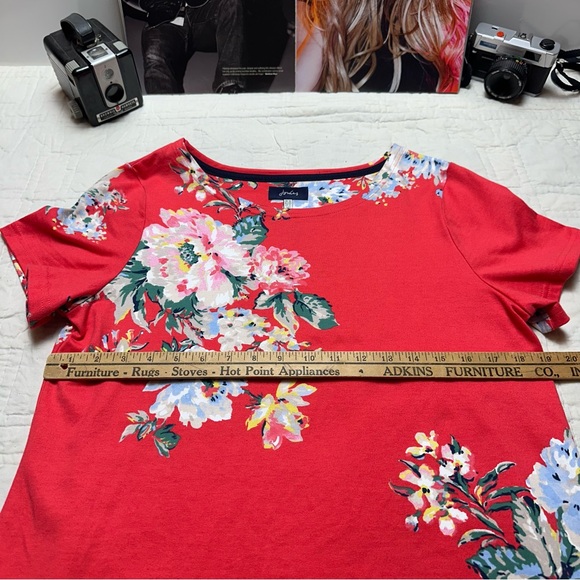 Floral Cotton Jersey Dress | A-Line Tea Dress · Joules - Picture 11 of 14